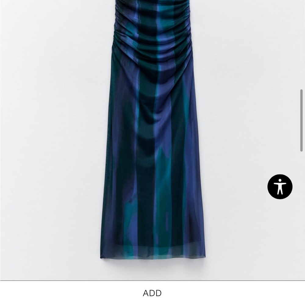 Zara print tulle dress